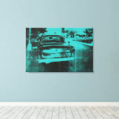 Grünes Auto Leinwanddruck (Insitu (Holzboden))