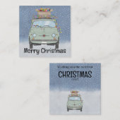 Grünes Auto mit Weihnachtsgeschenken Weihnachtskar Begleitkarte (Vorne/Hinten)