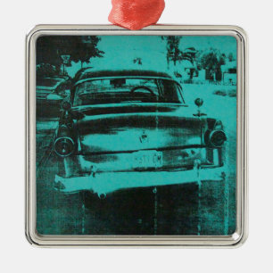Grünes Auto Ornament Aus Metall