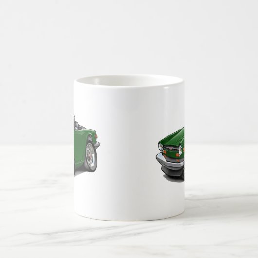 Grünes Auto Triumphs TR6 Kaffeetasse (Mittel)