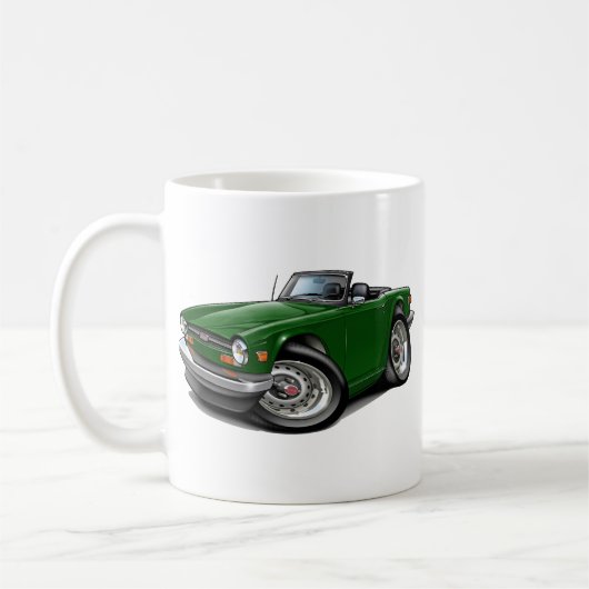 Grünes Auto Triumphs TR6 Kaffeetasse (Links)