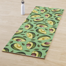 Grünes Avocado-Muster Grün Yogamatte