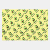 Grünes Avocado Weihnachtsblatt Geschenkpapier Set (Vorderseite 2)