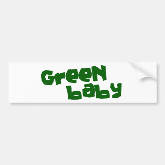 Grünes Baby Autoaufkleber (Vorne)