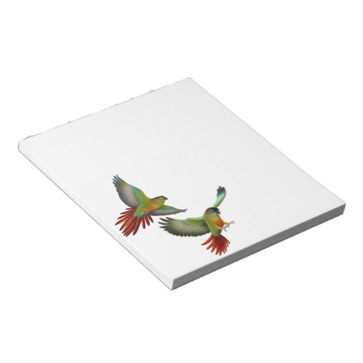 Grünes Backengrab Parrots Notepad Notizblock (angewinkelt)