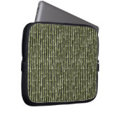 Grünes Bambus-Naturmuster Laptopschutzhülle (Vorne Rechts)