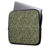 Grünes Bambus-Naturmuster Laptopschutzhülle (Vorderseite Links)