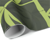 Grünes Bambusgrün Geschenkpapier (Rolleneckpunkt)