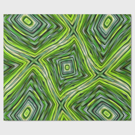 Grünes Bambusmuster Geschenkpapier (Flach)