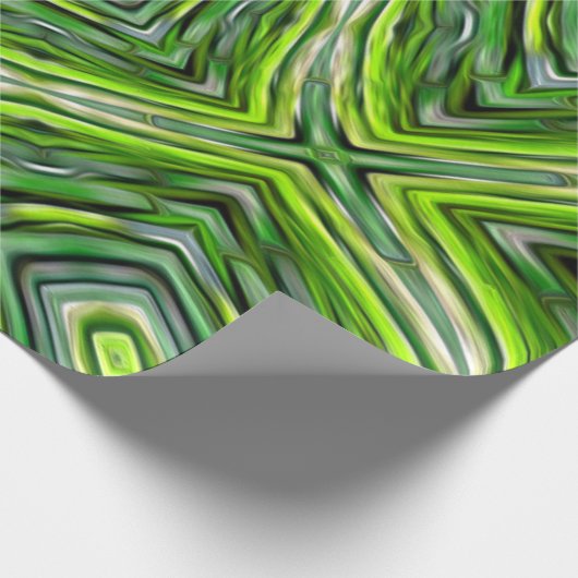 Grünes Bambusmuster Geschenkpapier (Ecke)