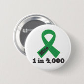 Grünes Band-Bewusstsein 1 Mito in 4000 Button (Vorne & Hinten)