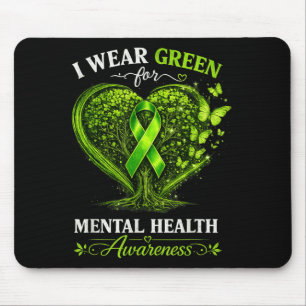 Grünes Band für psychische Gesundheit Psychische G Mousepad