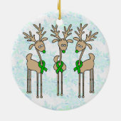 Grünes Band-Ren (Leber-Krebs) Keramikornament (Hinten)