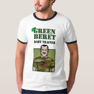 Grünes Barett-Baby-Trainer T-Shirt