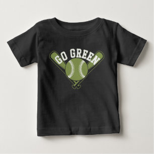 Grünes Baseball-Design Baby T-shirt