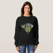 Grünes Baseball-Design Sweatshirt (Vorne ganz)