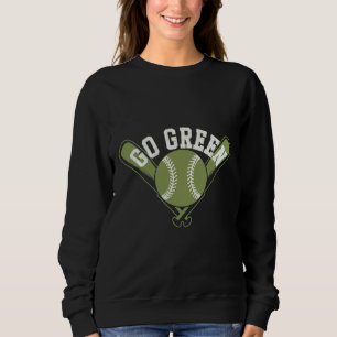 Grünes Baseball-Design Sweatshirt