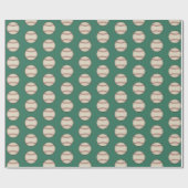 Grünes Baseball-Geschenkpapier Geschenkpapier (Flach)