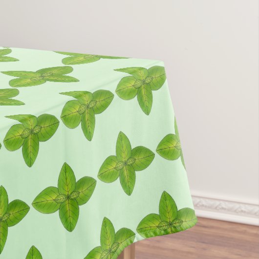 Grünes Basil Leaf Blätter Herb Garden Kochen Tischdecke (Beispiel)