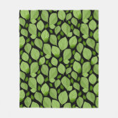 Grünes Basil Leaf Herb Muster Fleecedecke (Vorderseite)