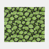 Grünes Basil Leaf Herb Muster Fleecedecke (Vorderseite (Horizontal))