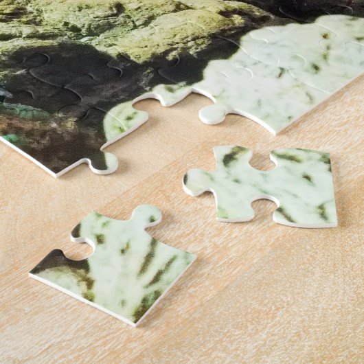 Grünes Basiliskisemenreptil Puzzle (Seite)