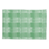 Grünes Bauernhof-Haus-karierter Kissenbezug (Rückseite)