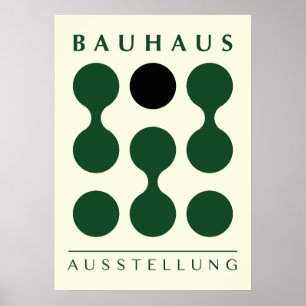 Grünes Bauhaus Druck, druckbares grünes Bauhaus-Wa Poster