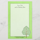 Grünes Baum-Briefpapier Briefpapier (Vorderseite)