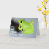 Grünes Baum-Frosch-Bild Karte (Gelbe Blume)