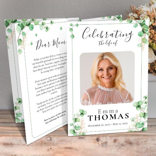 Grünes Beerdigungsprogramm , Dienstorden, Foto Flyer