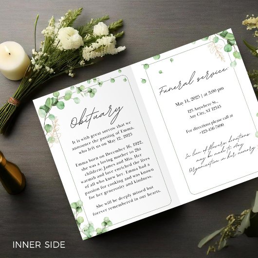 Grünes Beerdigungsprogramm , Dienstorden, Foto Flyer