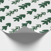 Grünes Beige Handgezeichnetes Weihnachtswrapping-P Geschenkpapier (Ecke)