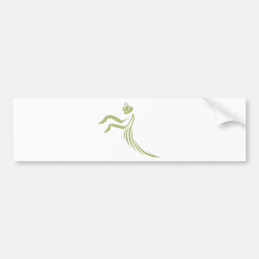 Grünes betender Mantis-Logo Autoaufkleber (Vorne)
