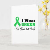 Grünes Bewusstseins-Band Karte (Gelbe Blume)