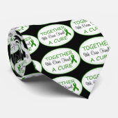 Grünes Bewusstseins-Band zusammen Krawatte (Gerollt)