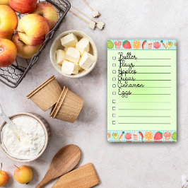 Grünes BG farbiges Lebensmittel für Liste 4" x 6" Post-it Klebezettel