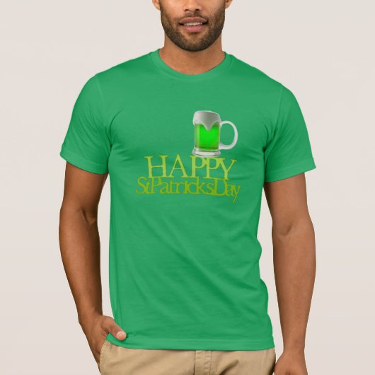 Grünes Bier-glücklichen St Patrick Tag T-Shirt (Vorderseite)