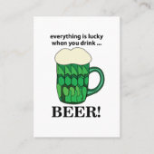 Grünes Bier Lucky St Patricks Day Green Beer Visitenkarte (Vorderseite)