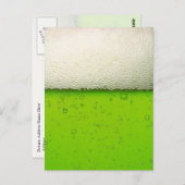 Grünes Bier Nah Postkarte (Vorne/Hinten)