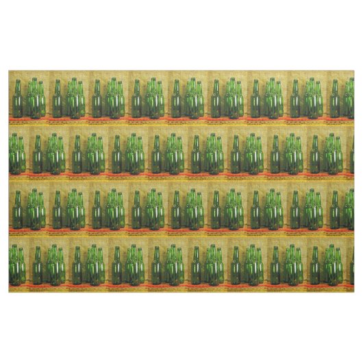 Grünes Bierflasche-Gewebe Stoff (Fat Quarter (45,7 x 55,9 cm))