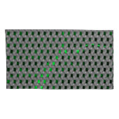 Grünes Bild unter grauen Plaques, längliche Quadra Kissenbezug (Rückseite-Rechts)