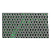 Grünes Bild unter grauen Plaques, längliche Quadra Kissenbezug (Rückseite-Links)