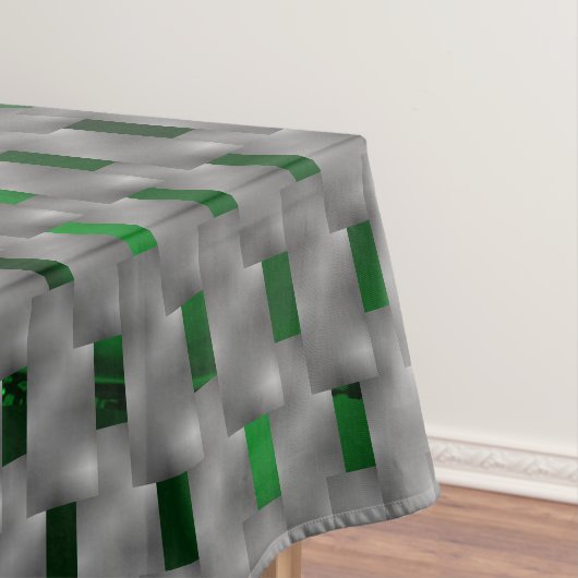 Grünes Bild unter grauen Plaques, längliche Quadra Tischdecke (Beispiel)