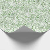 Grünes Biologie-Muster Geschenkpapier (Ecke)