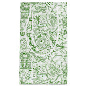 Grünes Biologie-Muster Kleine Geschenktüte (Vorderseite)