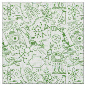 Grünes Biologie-Muster Stoff (Nahaufnahme)