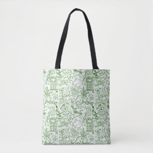 Grünes Biologie-Muster Tasche