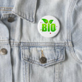 Grünes biologisches Bio natürliches Button (Beispiel)