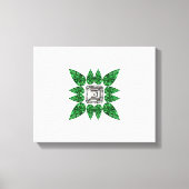 Grünes Birnenmuster Leinwanddruck (Vorderseite)